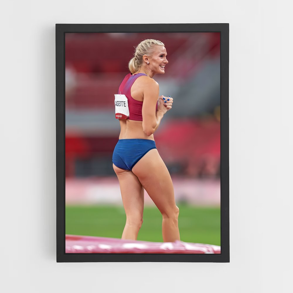 Poster Saut de Hurdle – affiche Athlétisme (vue 2)